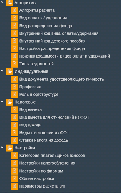 Иллюстрация к разделу «Справочники». Контекст: Персонал → Администратор персонала.